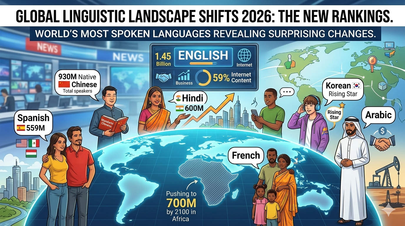 World's Most Spoken Languages Show Big Changes in 2026